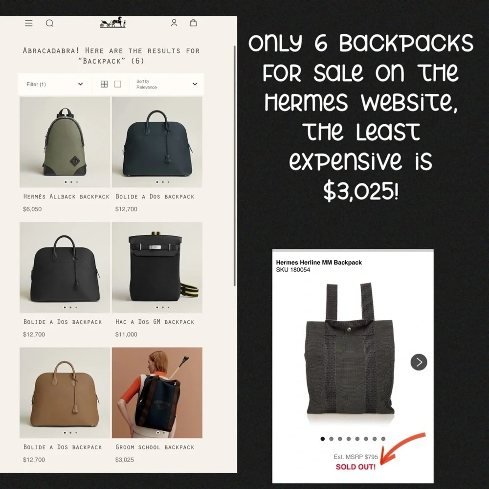 Hermès Herline PM Backpack. Unlisted Live Show Item - Picture 9 of 9